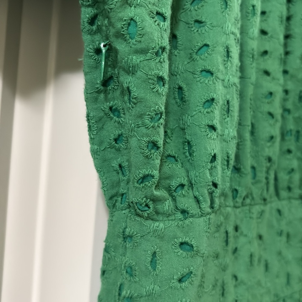 Hummingbird Anthropologie Green Eyelet Dress - Picture 9 of 9